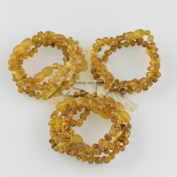 Amber teething bracelet light green